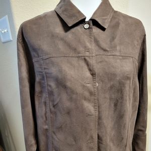 Ladies faux suede blouse